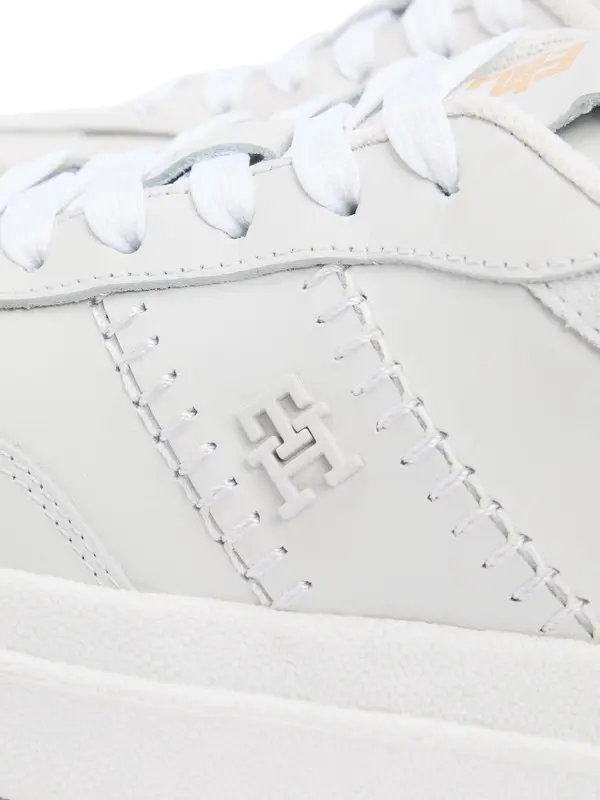 Leather TH Monogram Court Sneakers 1 Image