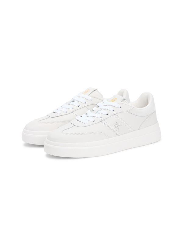 Leather TH Monogram Court Sneakers 3 Image