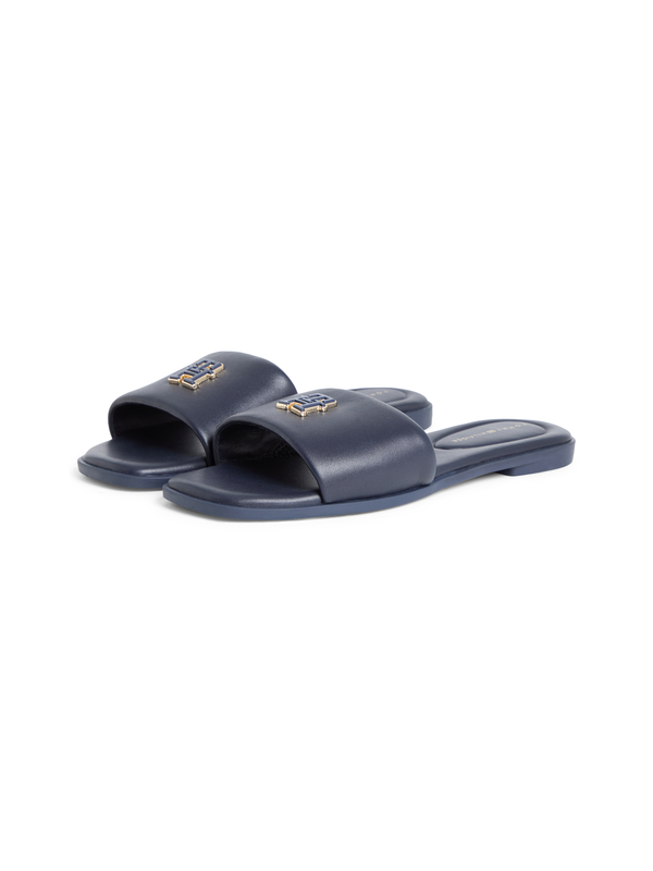 TH Logo Hardware Leather Slippers 2 Image