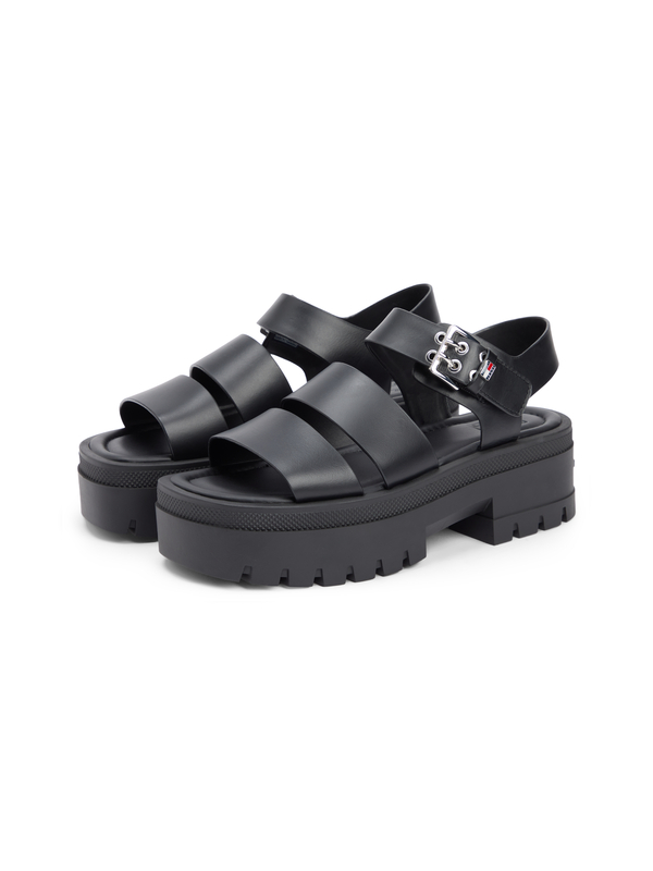 Leather Cleat Platform Sandals 2 Image