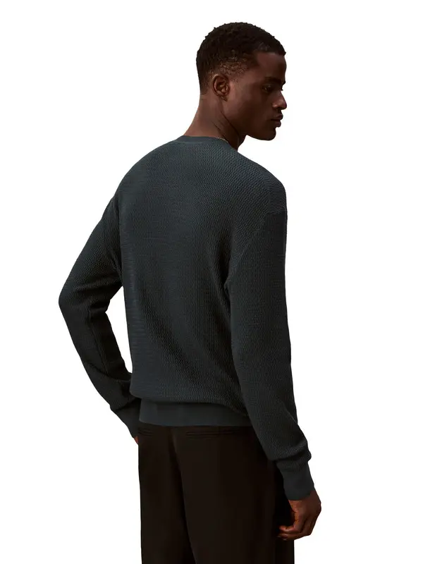 Textured Waffle-Knit Sweater 1 Image