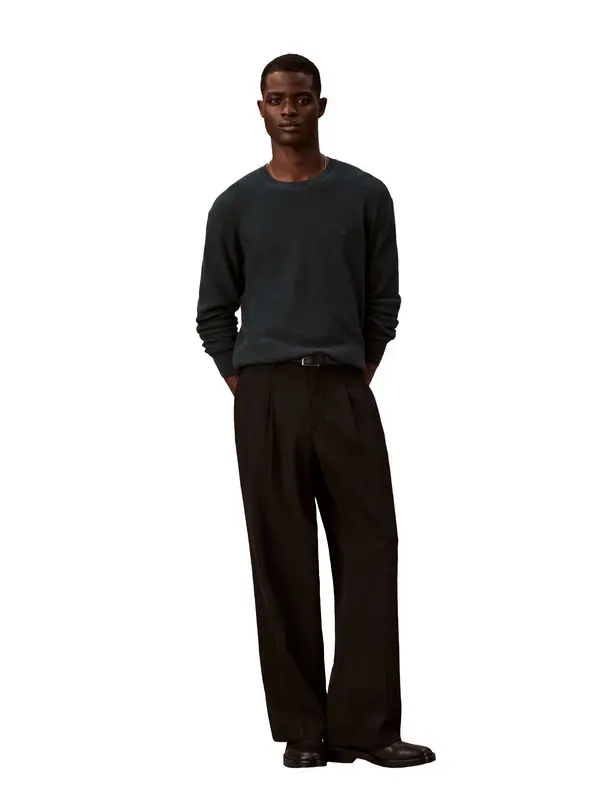 Textured Waffle-Knit Sweater 3 Image