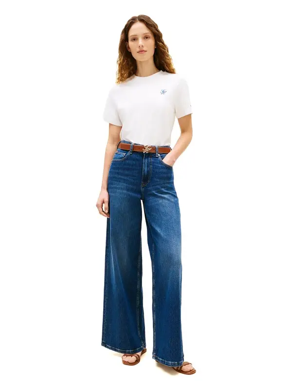 Logo Embroidery Jersey Crew Neck T-Shirt 3 Image