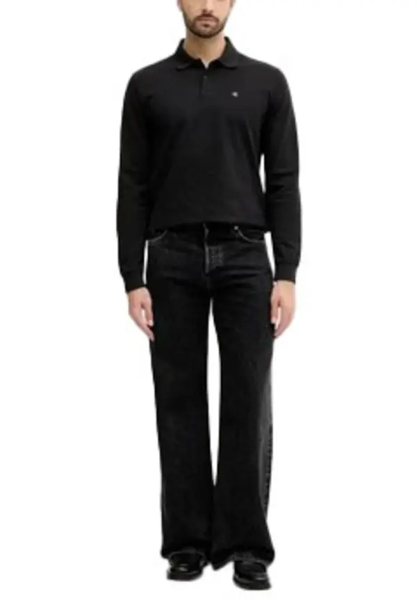 Monogram Long Sleeve Polo Shirt 2 Image