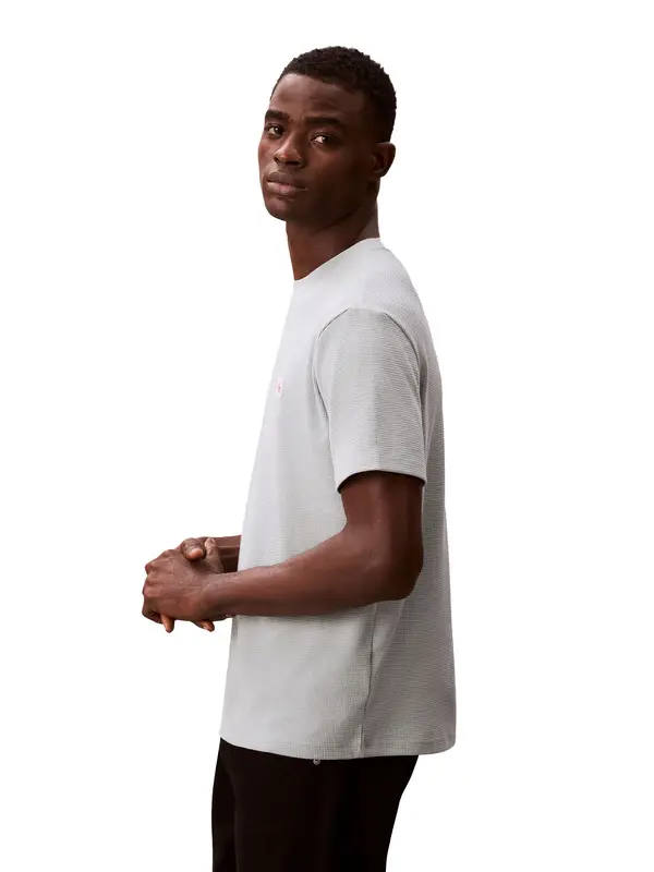 Waffle Stitch Monogram Short Sleeve T-Shirt 1 Image