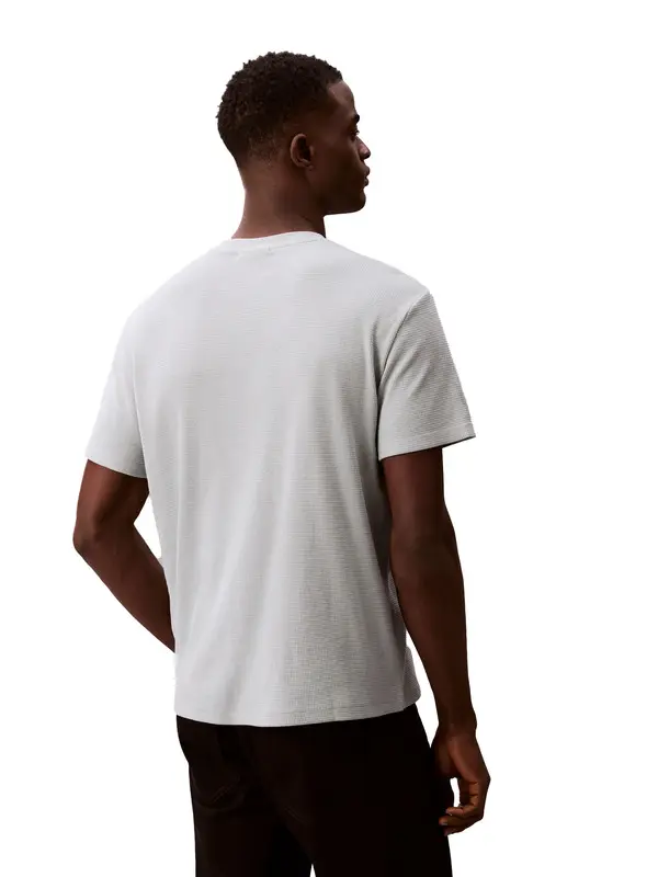 Waffle Stitch Monogram Short Sleeve T-Shirt 2 Image