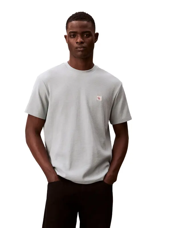 Waffle Stitch Monogram Short Sleeve T-Shirt 3 Image