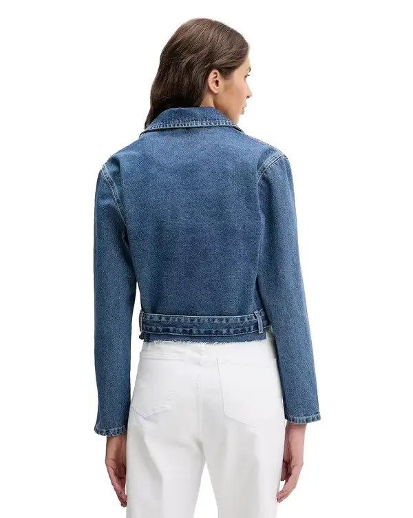 Boxy Cropped Denim Jacket 3 Image