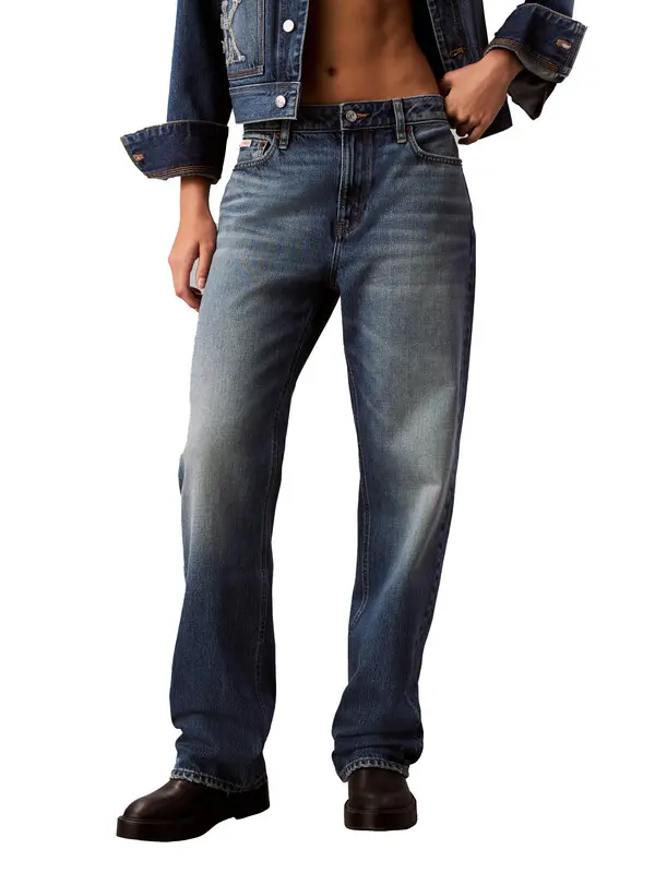 Straight Fit High Waist Straight Leg Jeans 2 Image