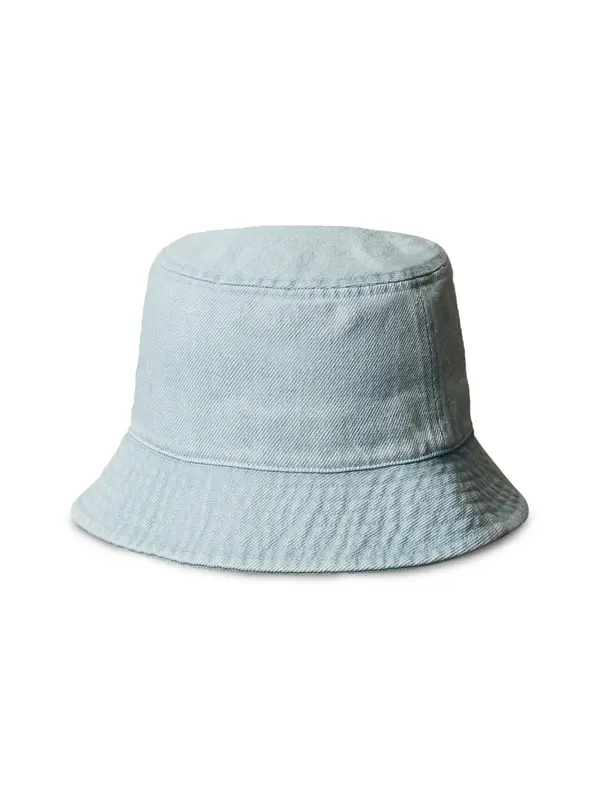 Kids Neutral Denim Logo Bucket Hat 1 Image