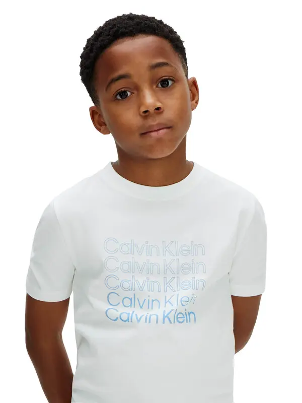Kids Boys Multi-Logo Graphic Short Sleeve T-Shirt 1 Image