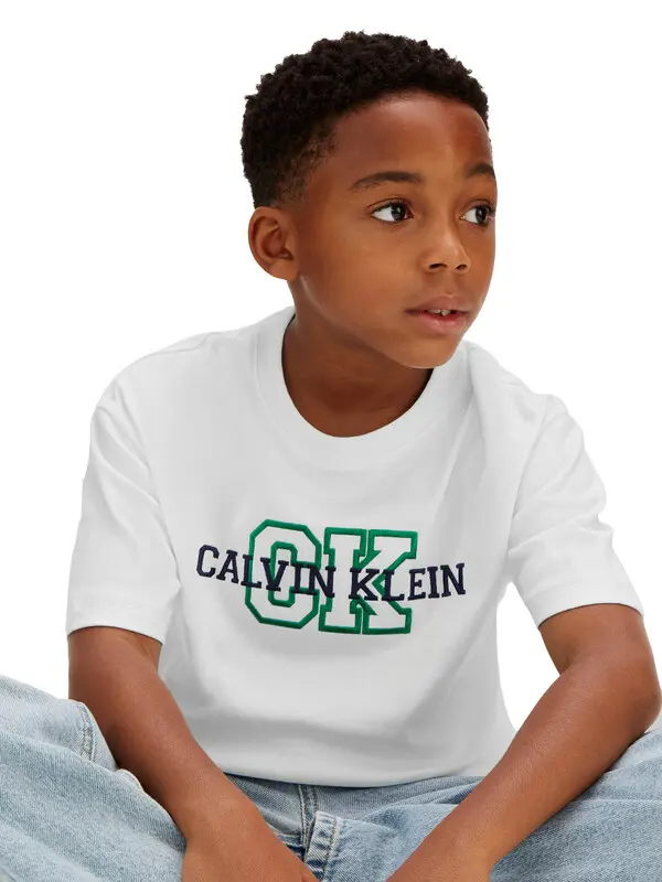 Kids Boys Regular Fit Collegiate Logo Graphic T-Shirt 1 Image