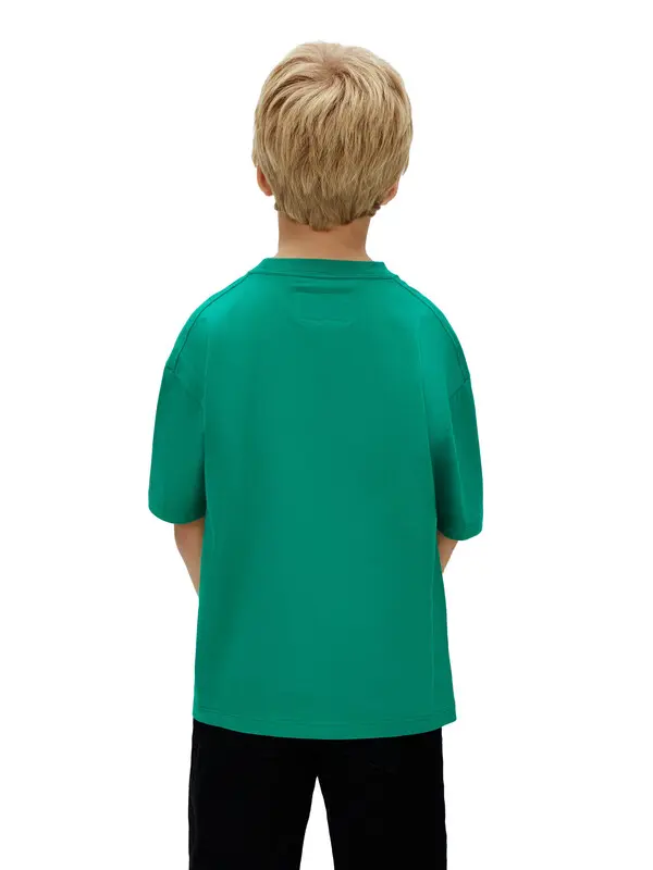 Kids Boys Monogram Logo Graphic Short Sleeve T-Shirt 2 Image