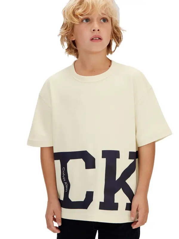 Oversized Hem Logo Short Sleeve T-Shirt 2 Image