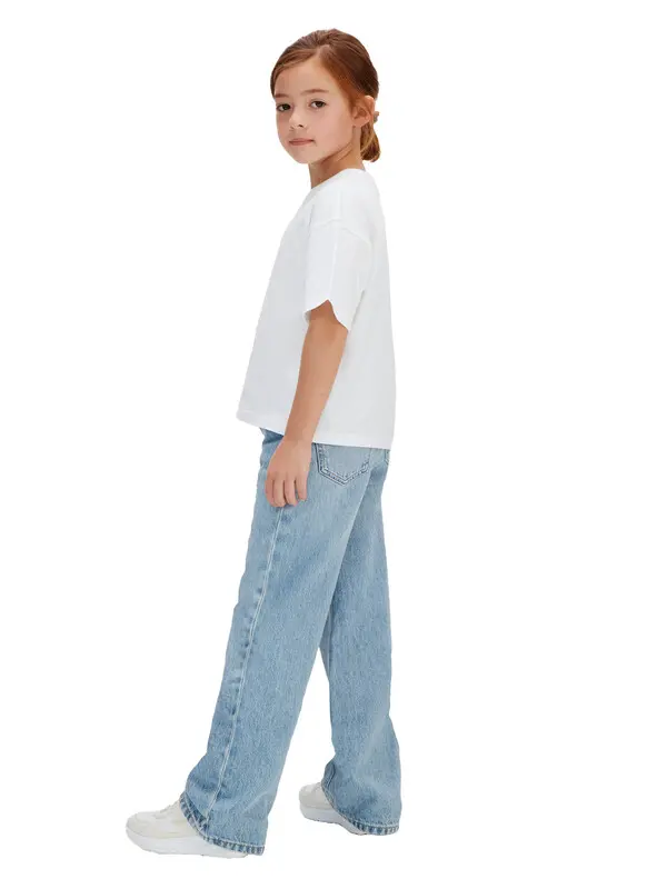 Kids Girls Mini Monogram Cropped T-Shirt 1 Image