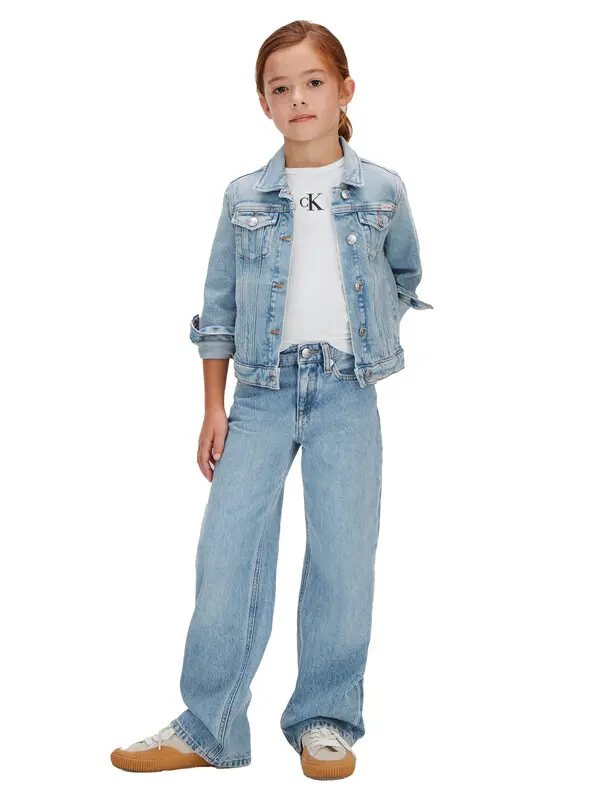 Kids Girls High Rise Wide Leg Jeans 1 Image