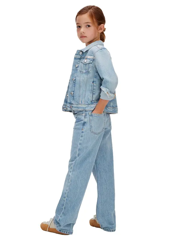 Kids Girls High Rise Wide Leg Jeans 2 Image