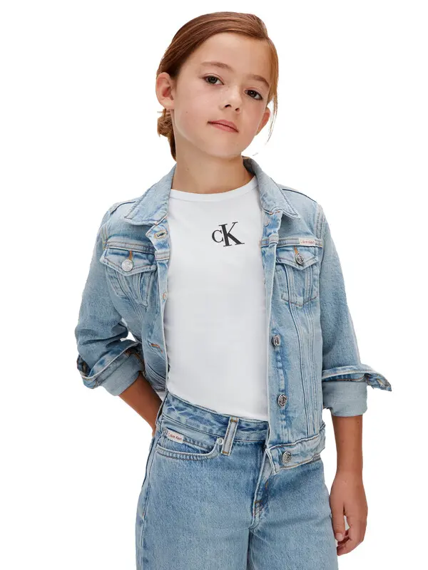 Kids Girls High Rise Wide Leg Jeans 3 Image