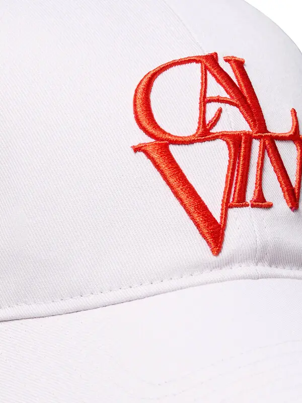 Baseball Cap with Oversized White Graphic Logo 1 Image