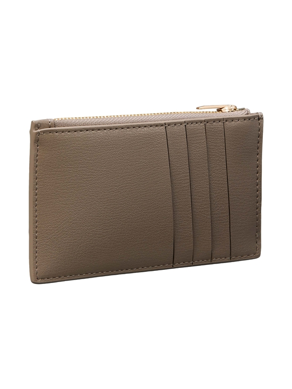 Minimalist Pebbled Zip-Around Card Wallet 1 Image