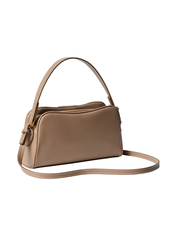 Dual-Strap Minimalist Smooth Leather Crossbody Bag 1 Image