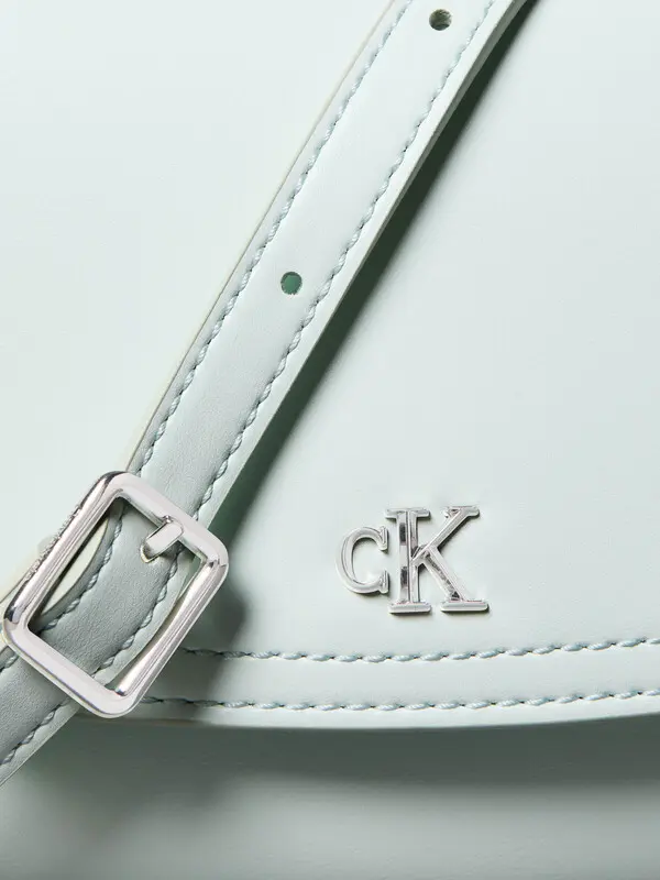 Smooth Leather Saddle Bag with Gold Logo Hardware 1 Image