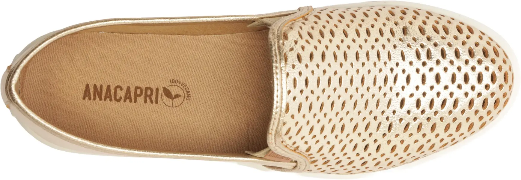 Perforated Metallic Slip-On Sneakers 2 Image
