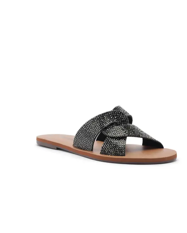 Crystal Embellished Criss-Cross Slipper 1 Image