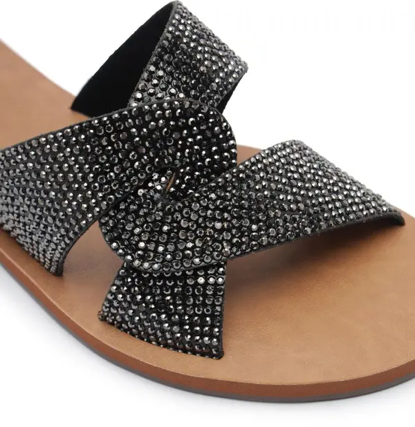 Crystal Embellished Criss-Cross Slipper 3 Image
