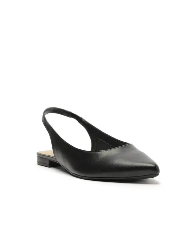 Soft Leather Slingback Pointed-Toe Ballerinas 1 Image