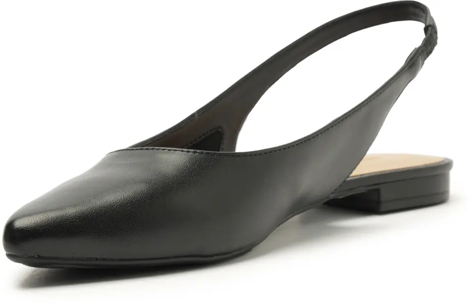 Soft Leather Slingback Pointed-Toe Ballerinas 4 Image