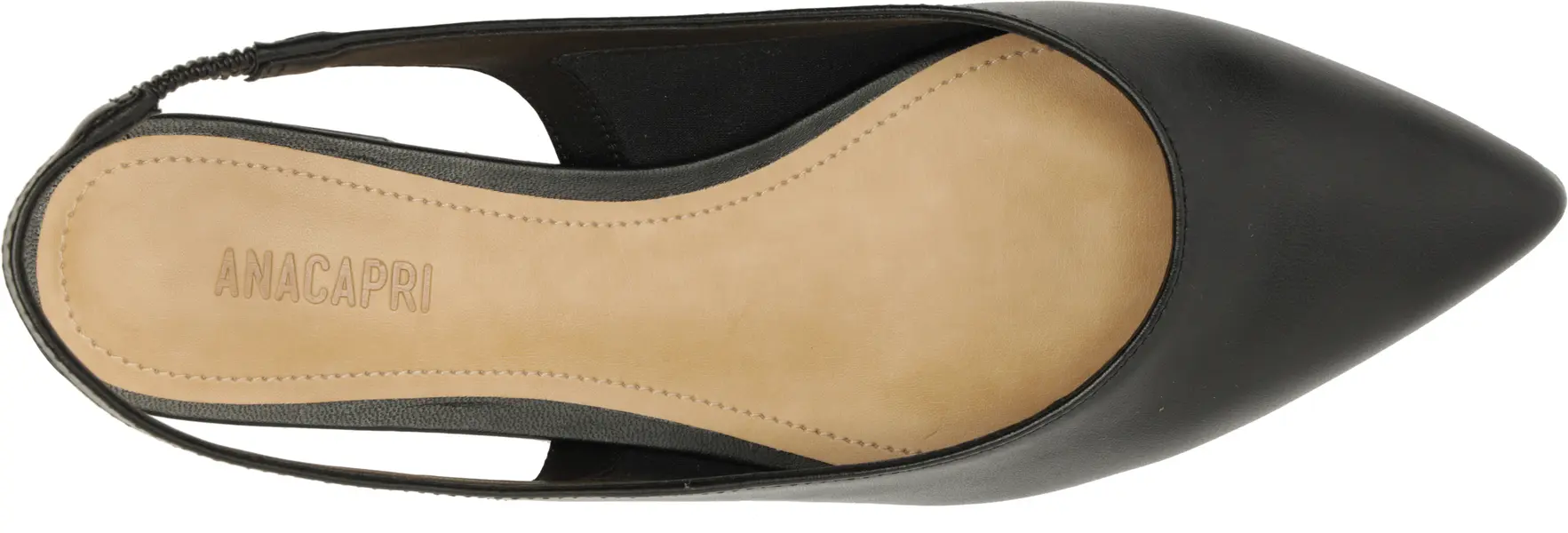 Soft Leather Slingback Pointed-Toe Ballerinas 5 Image