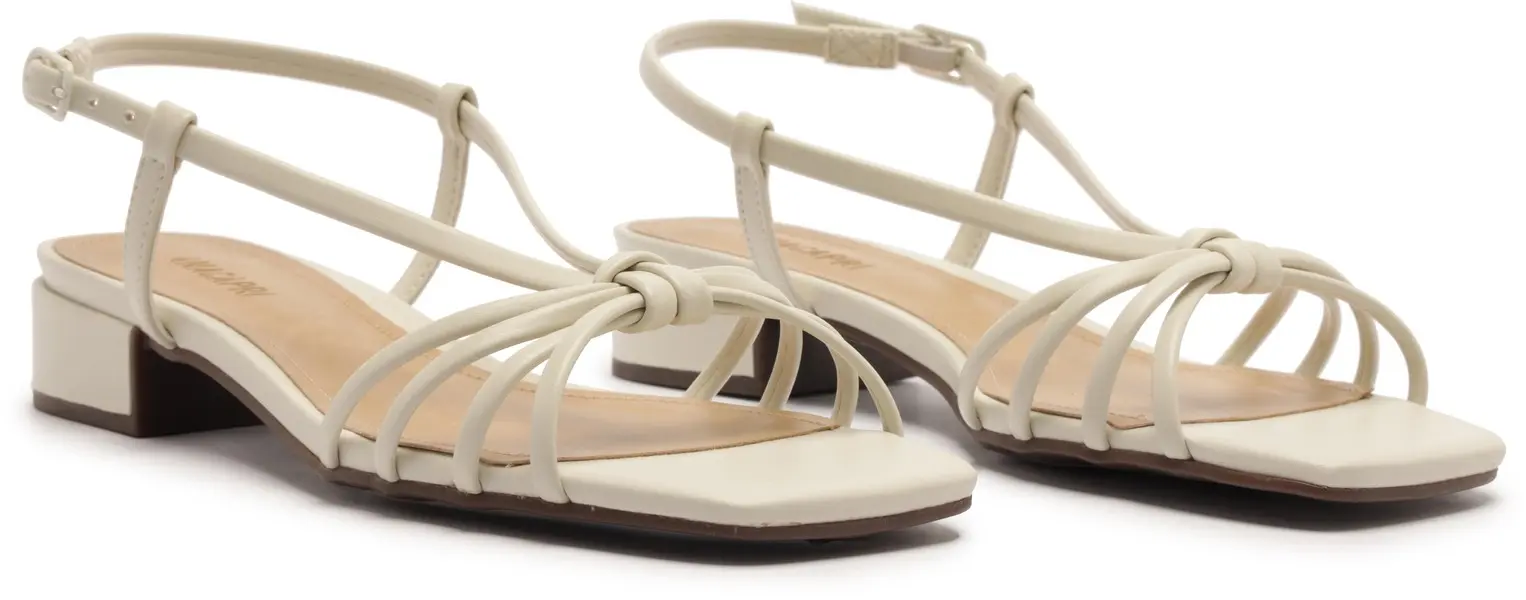 Low Block Heel Sandal with Knot Detail 5 Image