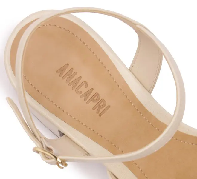 Leather Block Heel Sandal with Studded Straps 3 Image