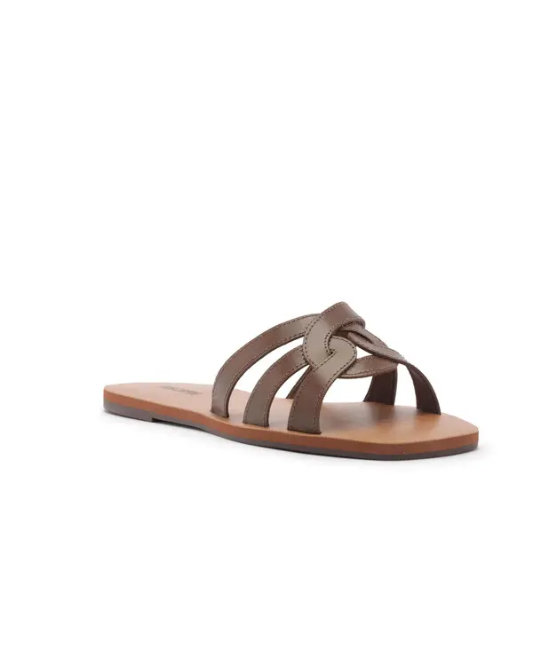 Flat Slipper with Tanned Leather Straps 1 Image