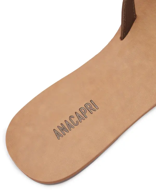 Flat Slipper with Tanned Leather Straps 2 Image