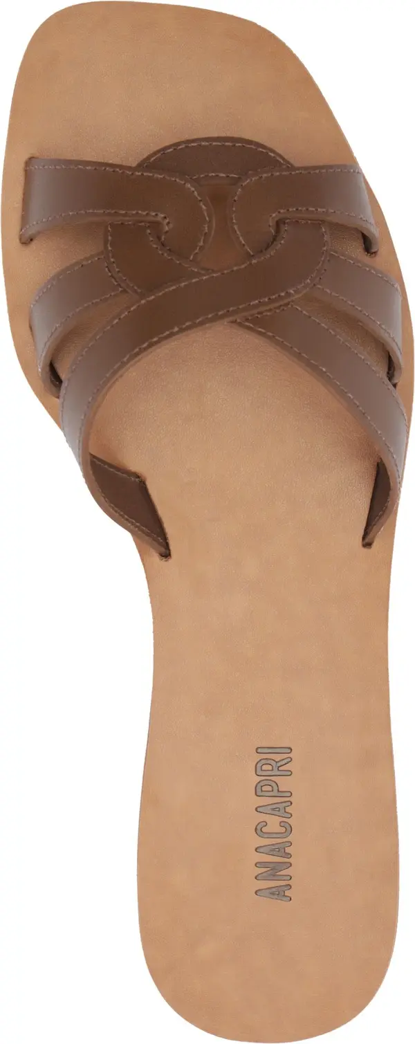 Flat Slipper with Tanned Leather Straps 4 Image
