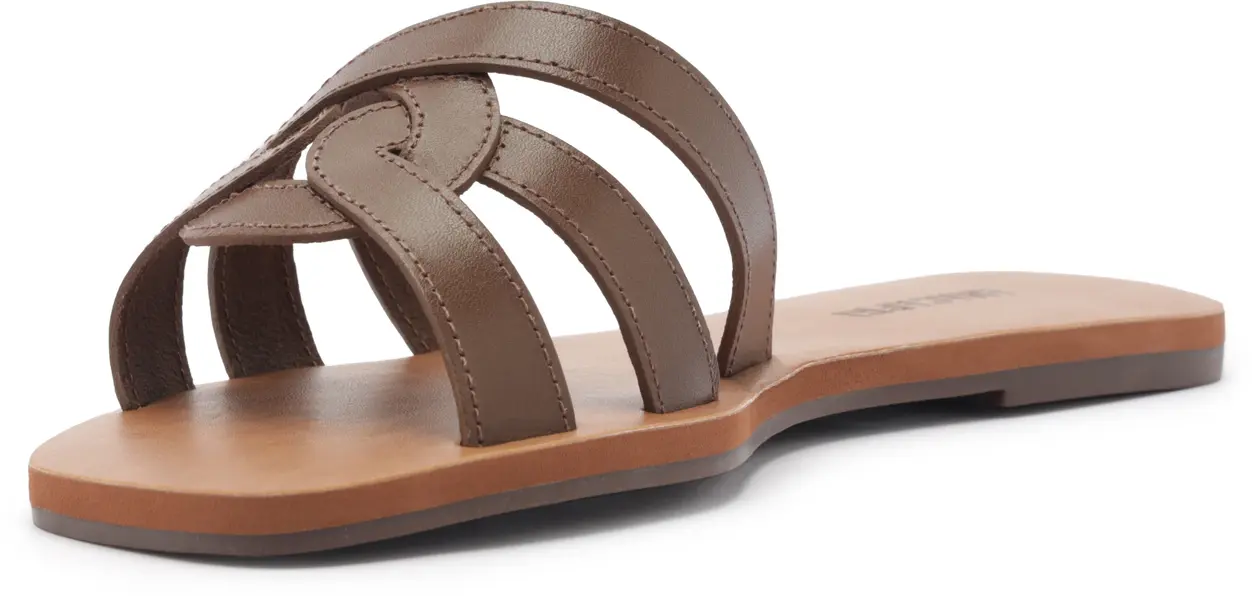 Flat Slipper with Tanned Leather Straps 6 Image