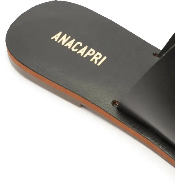 Leather Asymmetric Toe-Loop Slipper 2 Image