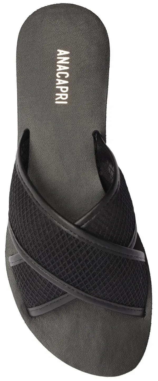 Mesh Crossed Straps Slipper 3 Image