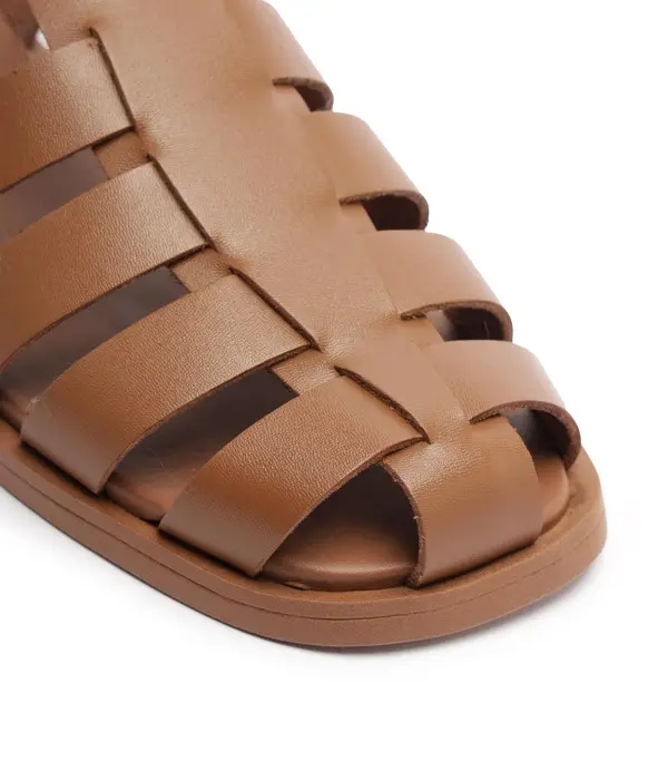 Leather Fisherman Flat Sandals 2 Image