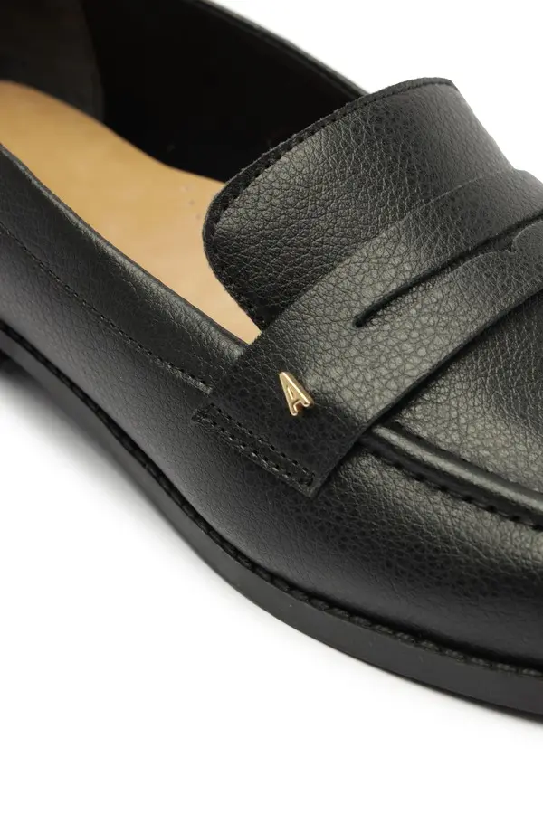 Black Leather Classic Penny Loafer 1 Image