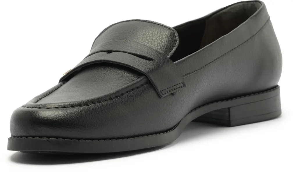 Black Leather Classic Penny Loafer 5 Image