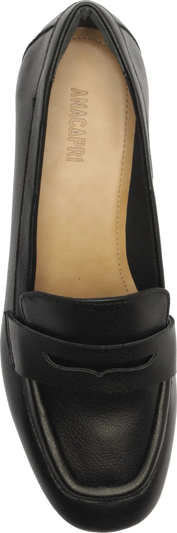 Leather Block Heel Loafer 3 Image