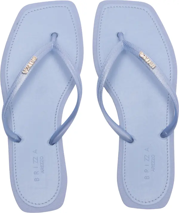 Blue Sky Sparkling Flip-Flops with Square Brizza 3 Image