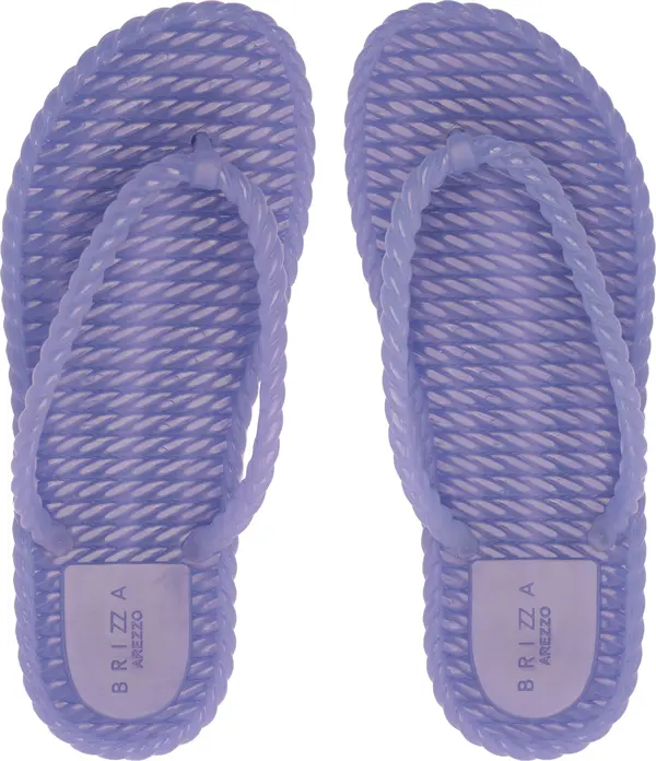 Lavender Rope-Textured Jelly Flip Flops 3 Image