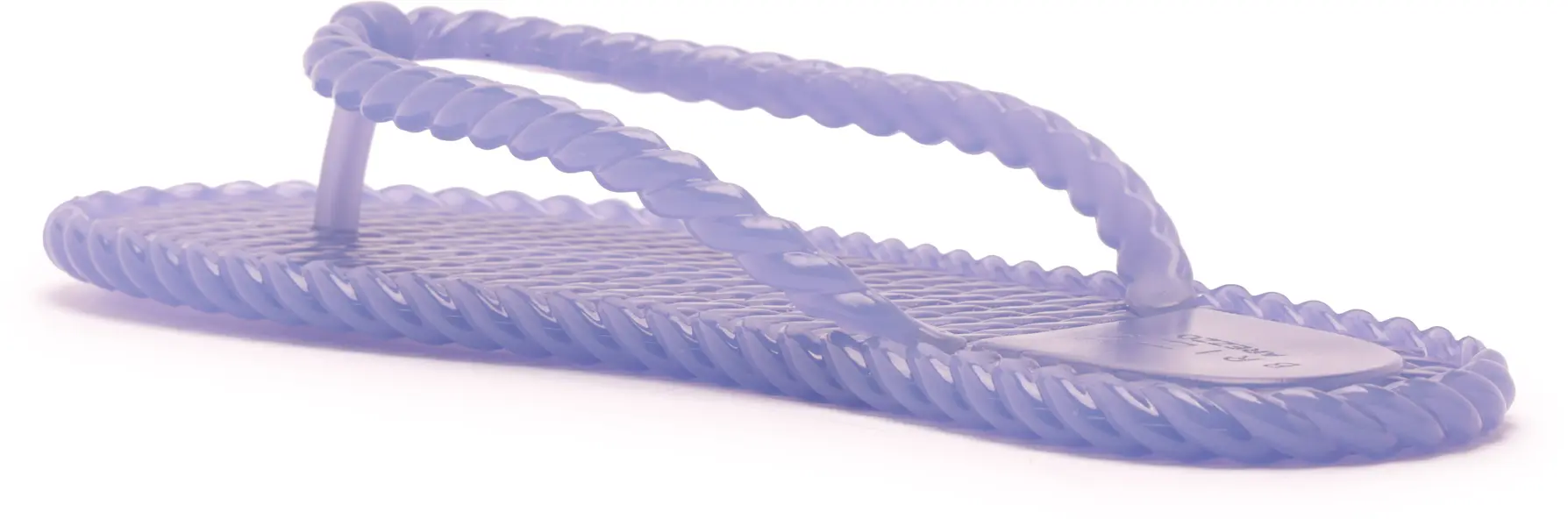 Lavender Rope-Textured Jelly Flip Flops 1 Image