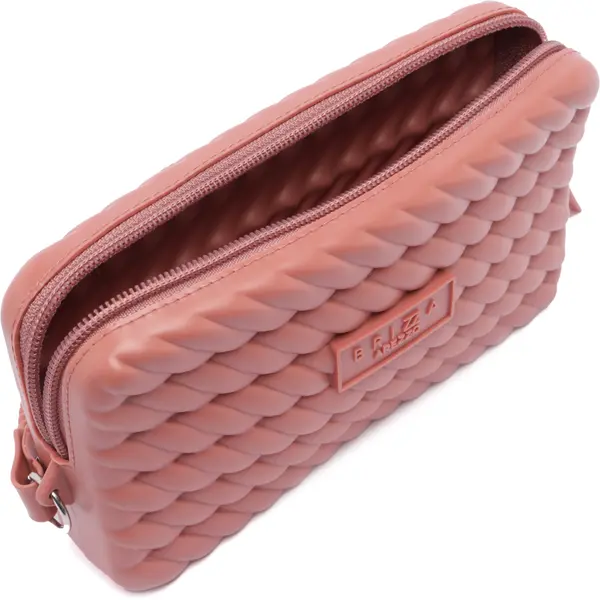 Pink Soft Quilted Pouch Bag with Moroccan Handle 2 Image