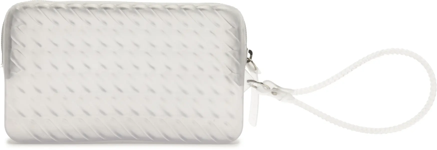 White Quilted Pouch Bag with Moroccan Handle 1 Image