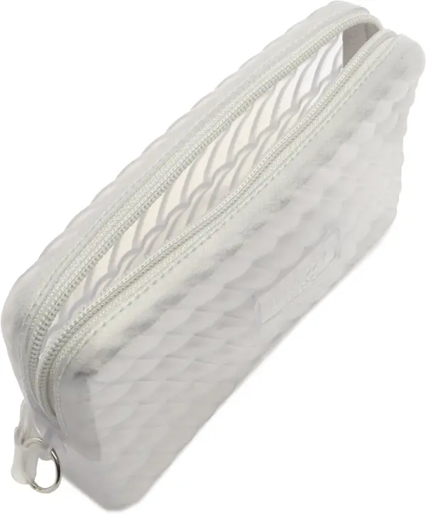 White Quilted Pouch Bag with Moroccan Handle 2 Image
